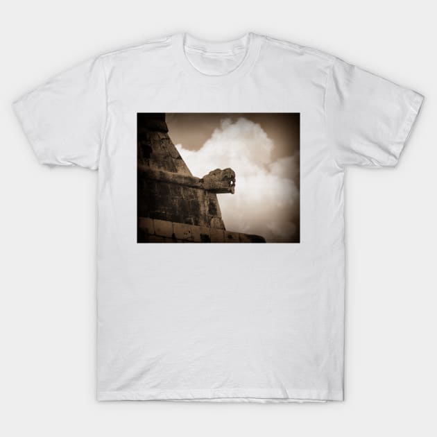 Mayan Serpent Head T-Shirt by KirtTisdale